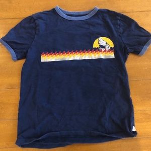 Gap Kids Boys Blue Silver Metallic Shark T Shirt Size L 10-11